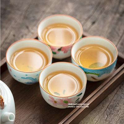 BỘ TRÀ SỨ TRẮNG VẼ TAY CAO CẤP